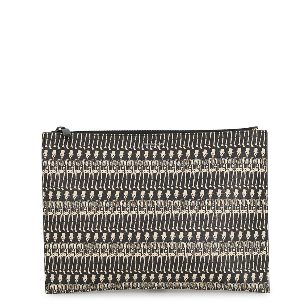 Yves Saint Laurent Saint Laurent Paris Clutch Bag Skull Print Tablet Case 397...